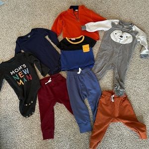 18 Month Boy Bundle Lot Pants Onesies Sleeper